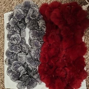 Rabbit fur scarves from saks off fifth